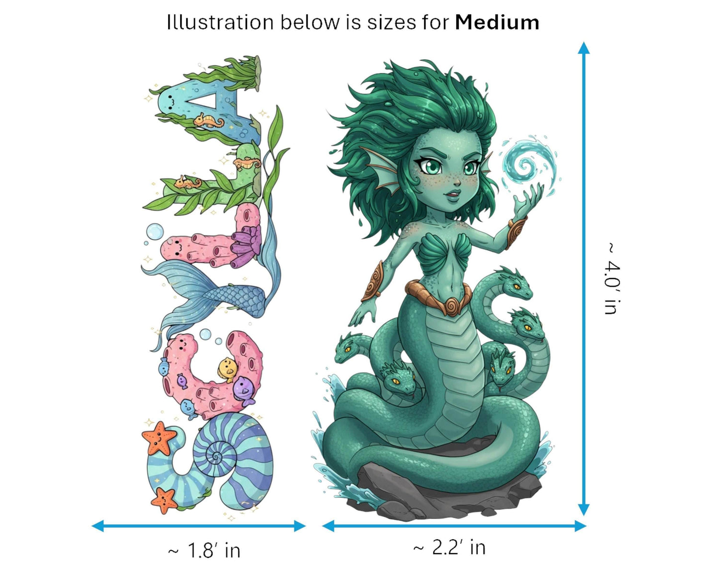 Scylla Sticker and Magnet - Terror of the Strait Mythkins™ – Greek Sea Monster | Waterproof & UV-Proof - Sticker / Medium