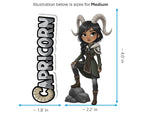 Capricorn Sticker and Magnet - Mountain Climber Horoskins™ – Zodiac Earth Sign | Waterproof & UV-Proof - Sticker / Medium