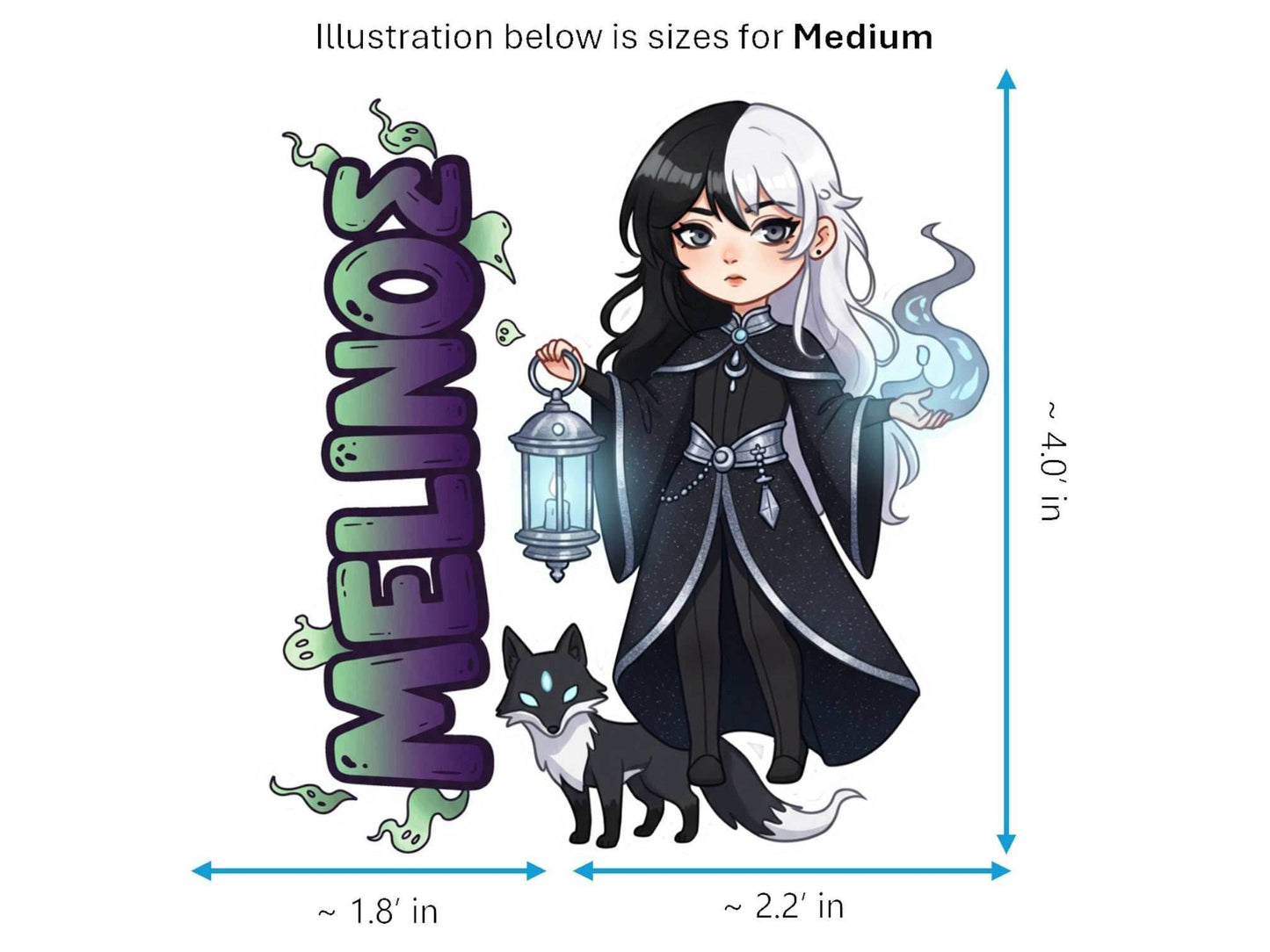 Melinoë Sticker and Magnet - Goddess of Ghosts Mythkins™ – Chthonic Goddess | Waterproof & UV-Proof - Sticker / Medium