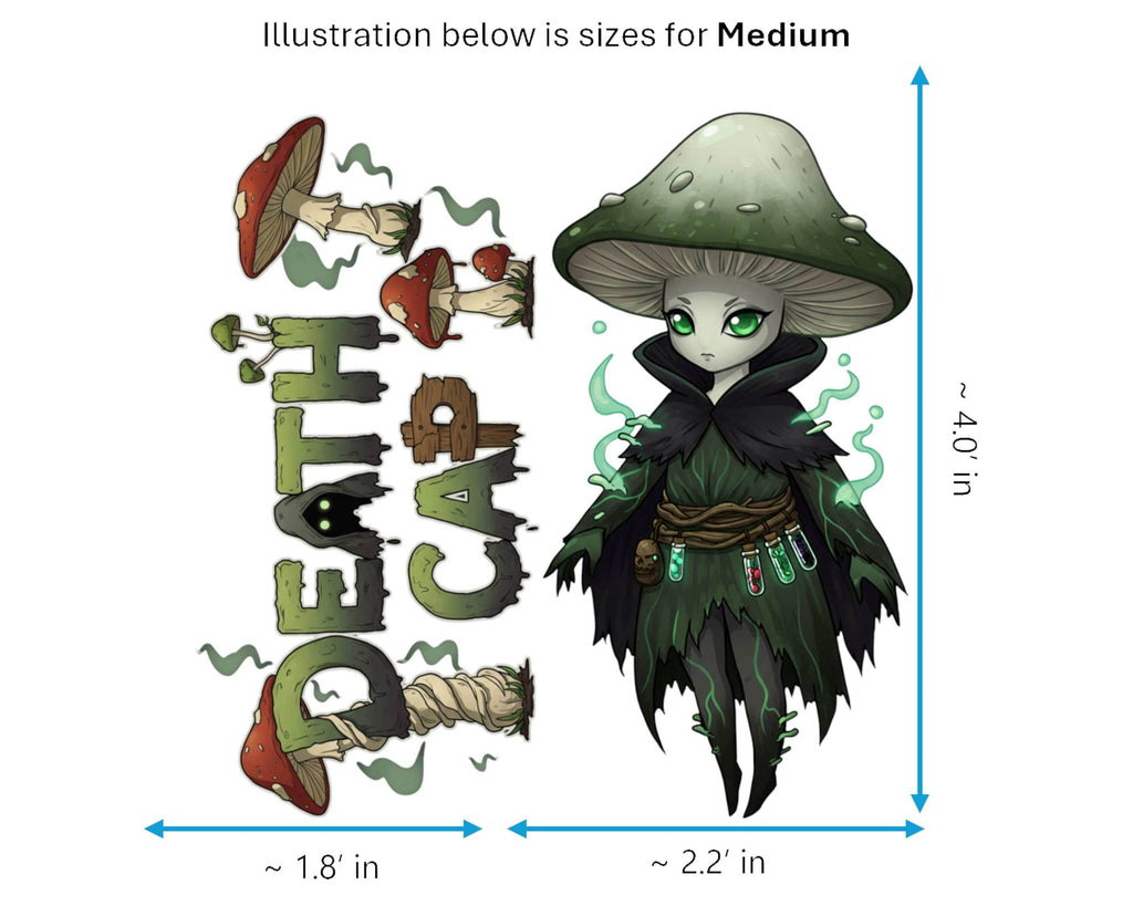 Death Cap Sticker and Magnet - Deadly Deceiver Fungikins™ – Poisonous Mushroom Art | Waterproof & UV-Proof - Sticker / Medium