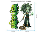 Medusa Sticker and Magnet – Serpent-Haired Gorgon Mythkins™ | Waterproof & UV-Proof - Sticker / Large