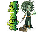 Medusa Sticker and Magnet – Serpent-Haired Gorgon Mythkins™ | Waterproof & UV-Proof - Sticker / Mini