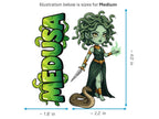 Medusa Sticker and Magnet – Serpent-Haired Gorgon Mythkins™ | Waterproof & UV-Proof - Sticker / Medium