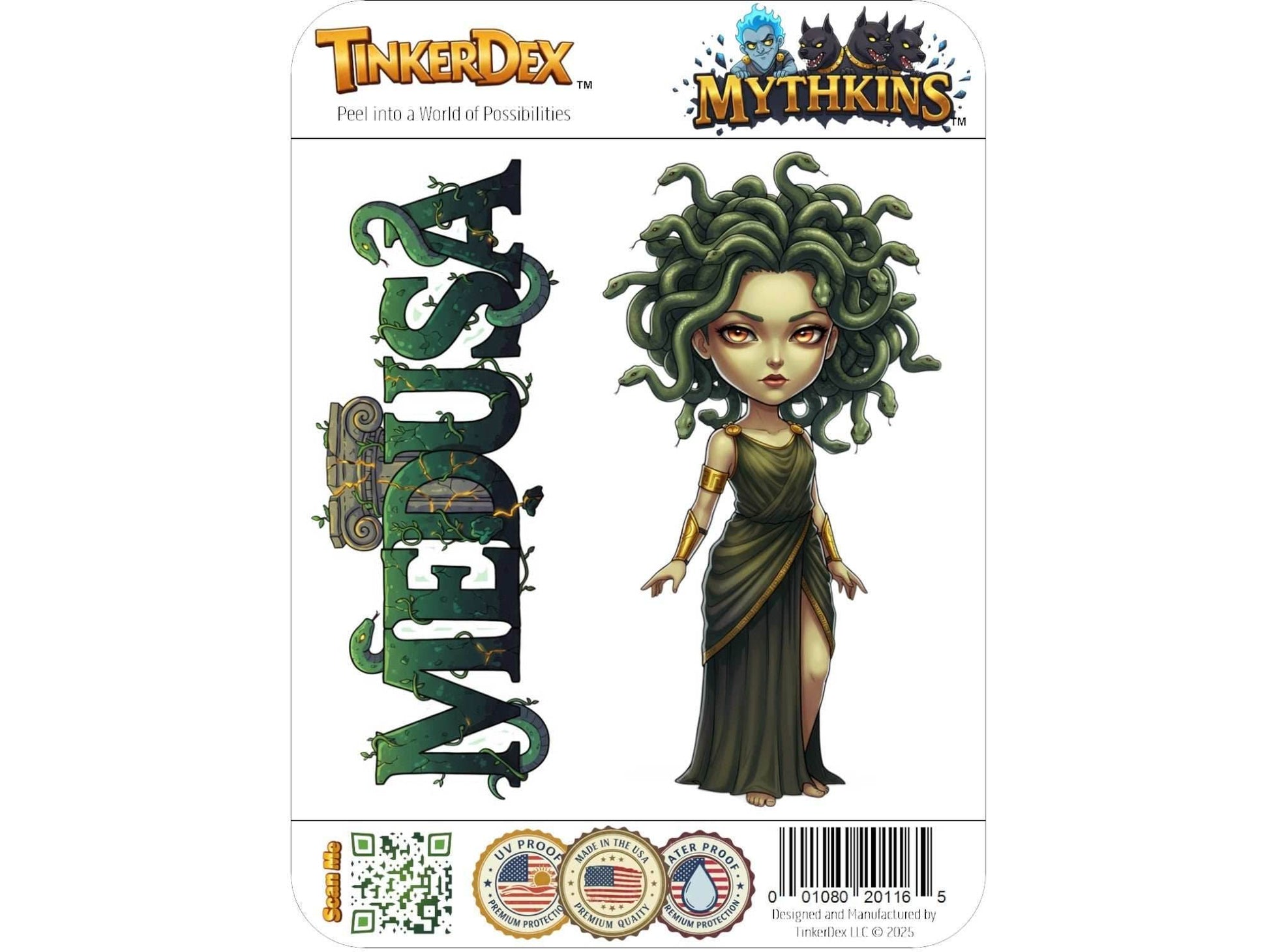 Medusa Sticker and Magnet - Daughter of Phorcys Mythkins™ | Waterproof & UV-Proof - Sticker / Mini