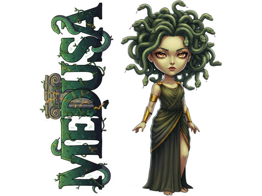 Medusa Sticker and Magnet - Daughter of Phorcys Mythkins™ | Waterproof & UV-Proof - Sticker / Mini