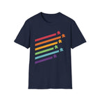 Meeple Shirt - Retro Rainbow Board Game Shirt - Navy / S
