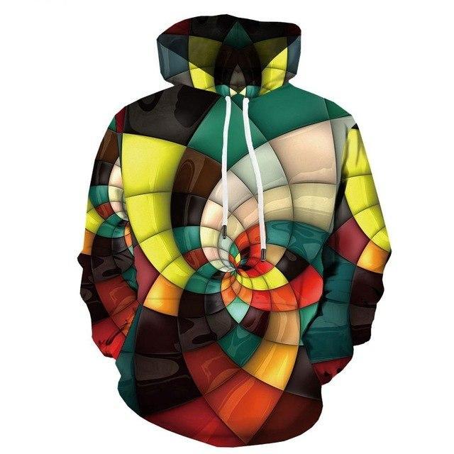 Men Abstract Graffiti  3D Print  Colorful  Hoodies