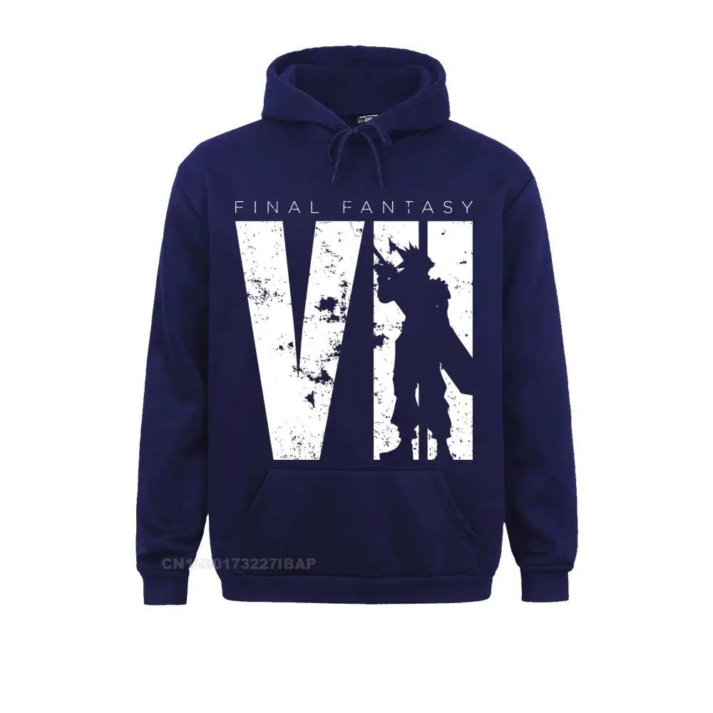 Men Final Fantasy Squall  Hoodies Cloud FF7 Video Game Strife Shinra Chocobo Cotton Fall Hoodies