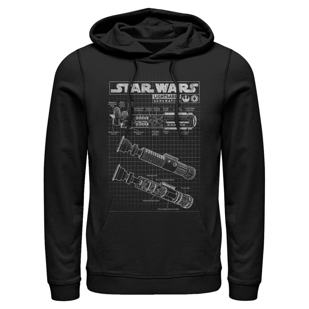 Men's Star Wars Saber Diagram Lightweight Hoodie