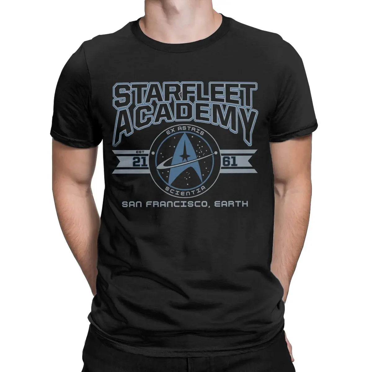 Men's T-Shirt Stars Treks Starfleet Academy Earth Creative Pure Cotton Tee Shirt Short Sleeve T Shirts O Neck Tops Printing