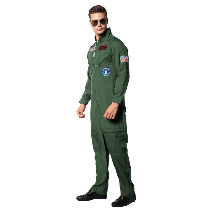 Men's Top Gun Flight Suit Costume Halloween