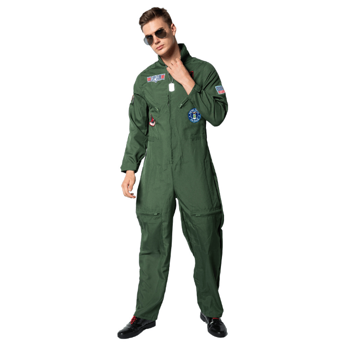 Men's Top Gun Flight Suit Costume Halloween