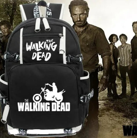 Men The Walking Dead Fire Wing Backpack Student School Book Printing Casual Bag Cosplay Gift