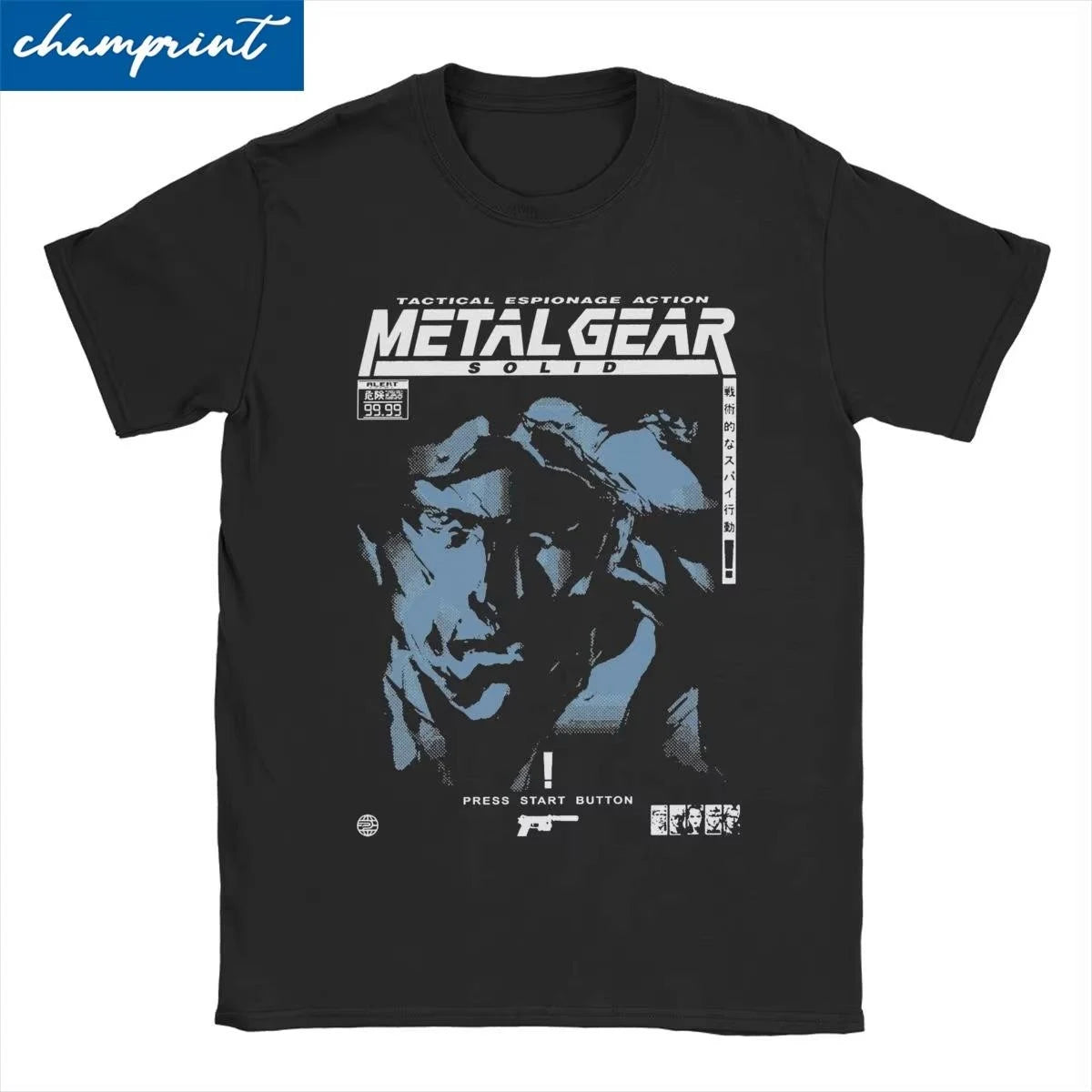 Men Women MGS1 Solid Snake Game T Shirt Metal Gear Cotton Tops Funny Short Sleeve O Neck Tees Classic T-Shirts