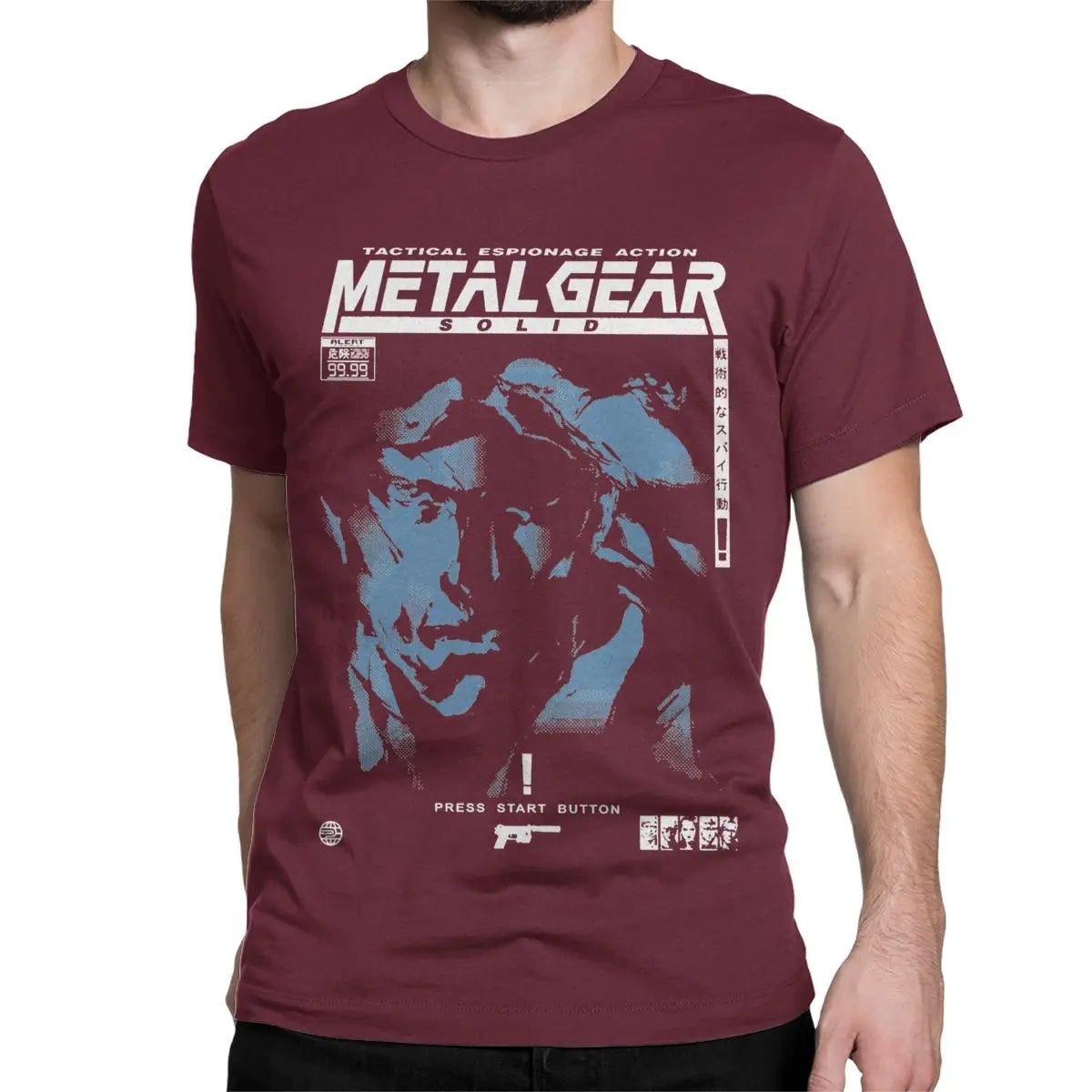 Men Women MGS1 Solid Snake Game T Shirt Metal Gear Cotton Tops Funny Short Sleeve O Neck Tees Classic T-Shirts