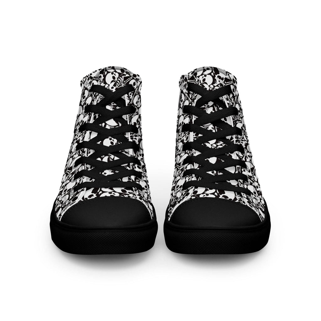 Skull and Bones Ossuary Men’s High Top Canvas Shoes - 5