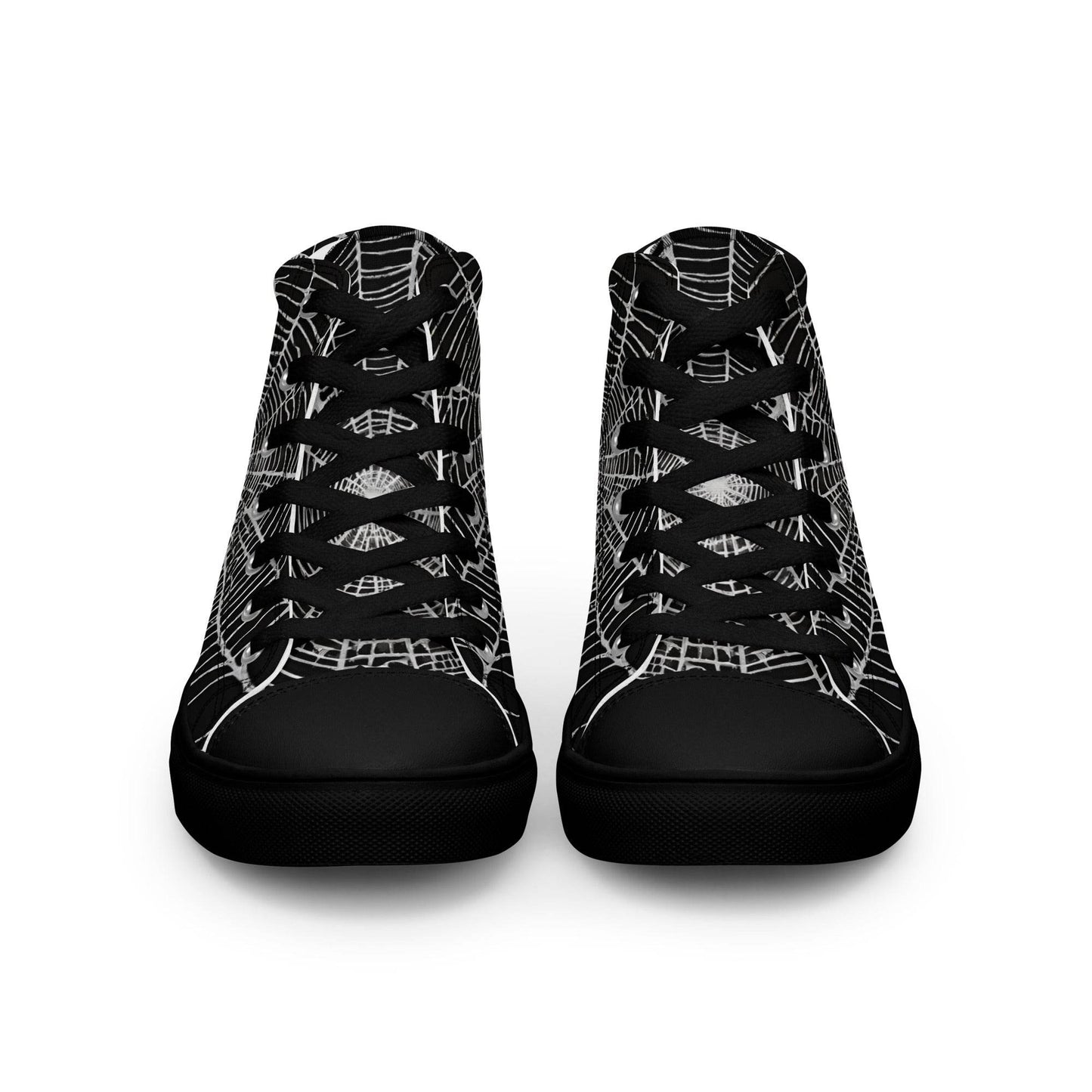 Spider Web Men’s High Top Canvas Shoes - 5