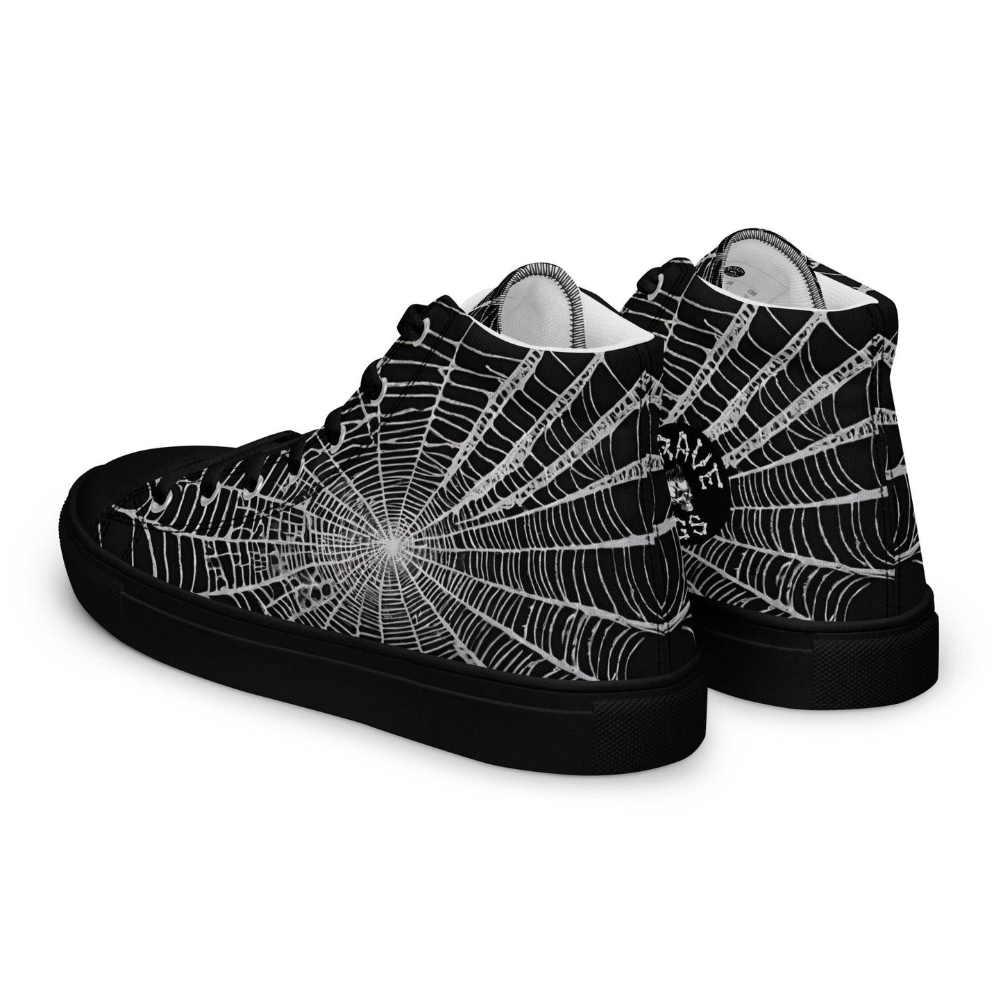 Spider Web Men’s High Top Canvas Shoes - 5
