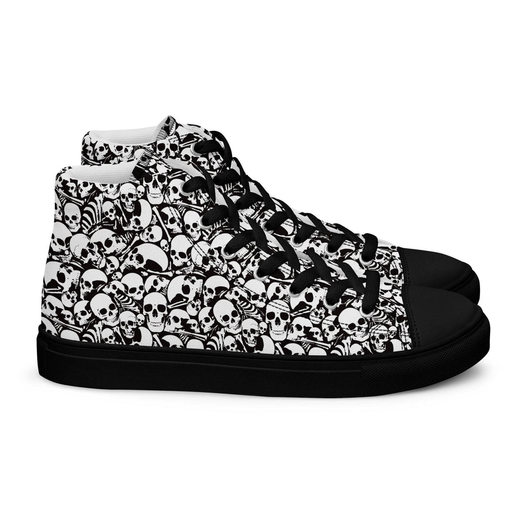 Skull and Bones Ossuary Men’s High Top Canvas Shoes - 5