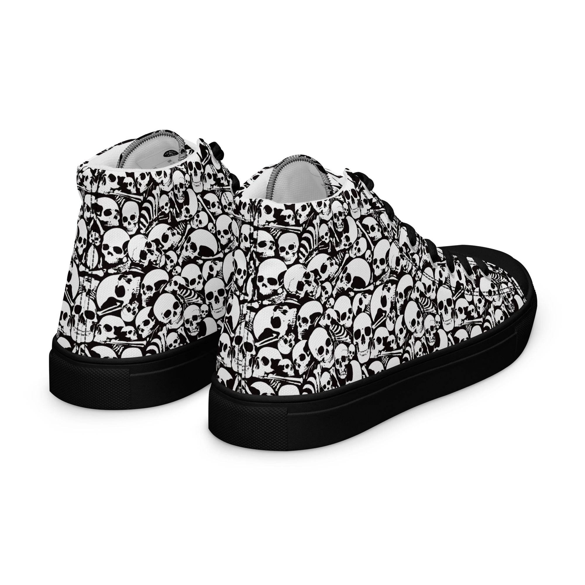 Skull and Bones Ossuary Men’s High Top Canvas Shoes - 5