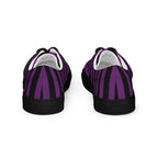 Black and Purple Striped Men’s Lace-up Canvas Shoes - 5