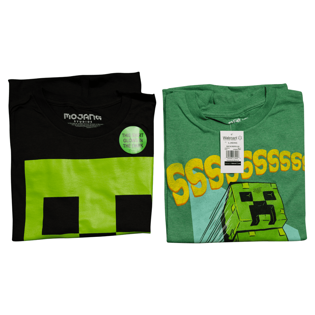 Men's Minecraft Fear the Creeper Glow in Dark 2 Piece Set T-shirt