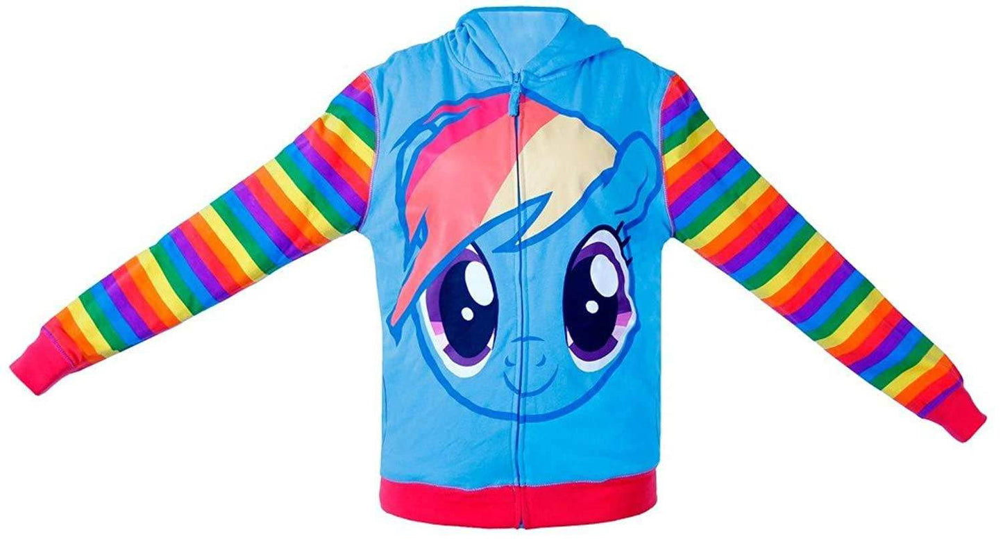 Mens Rainbow Dash Striped Hoodie - M