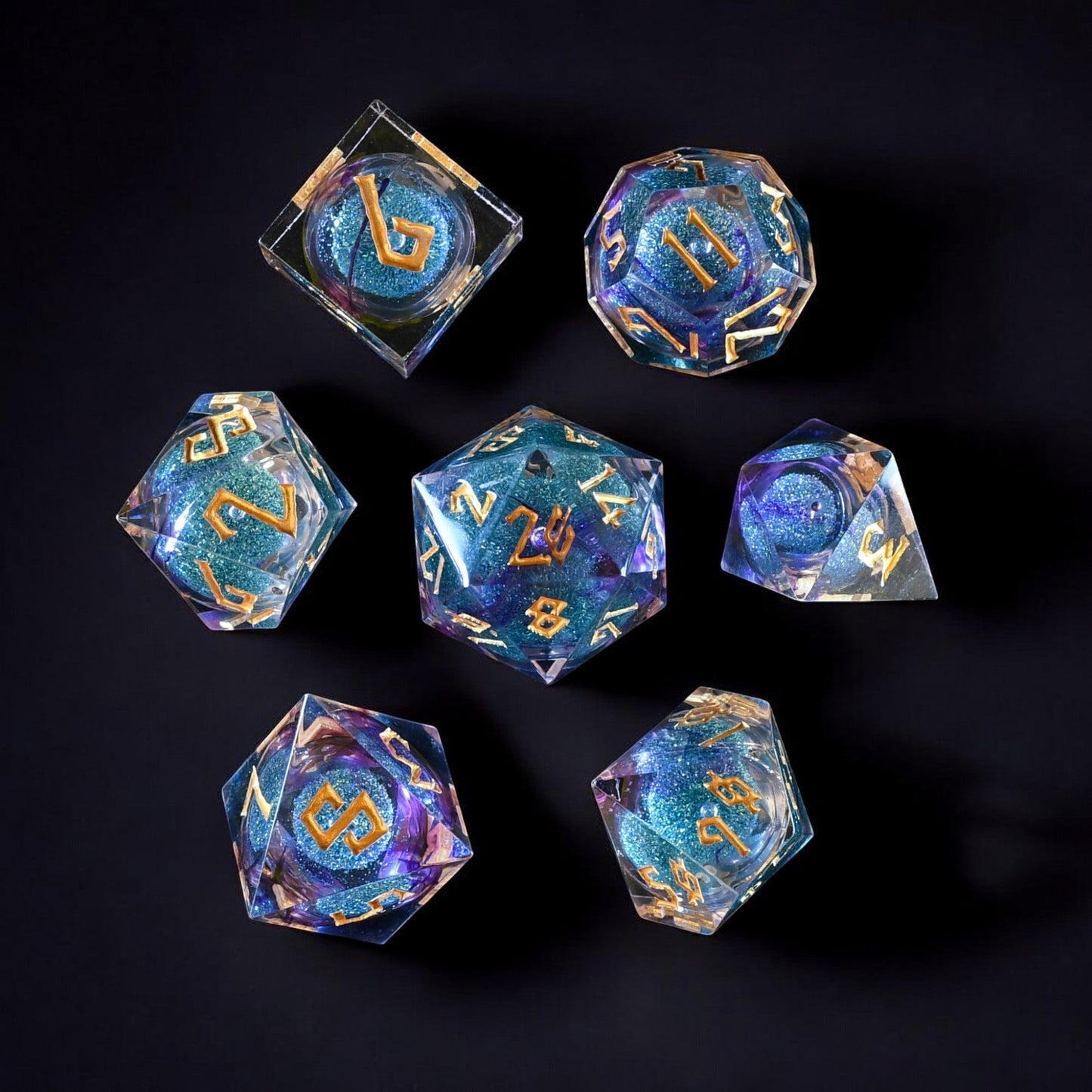 Mermaid Cove Liquid Core Dice Set