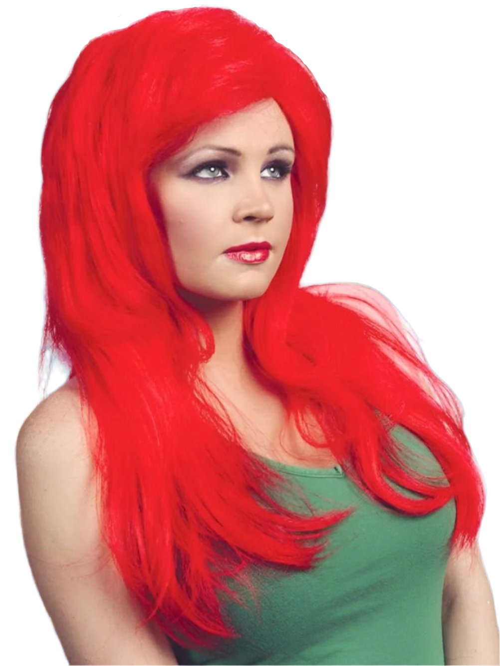 Mermaid Red Deluxe Wig