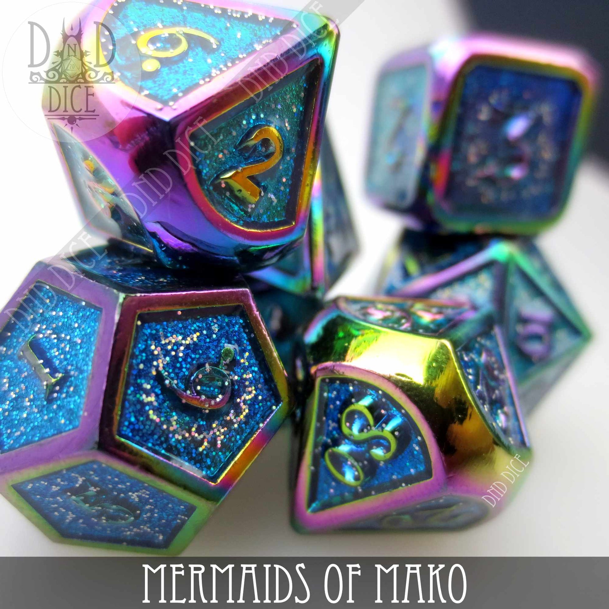 Mermaids of Mako Metal Dice Set