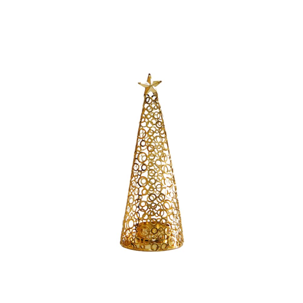 Metal Christmas Tree Candle Holder for Festive Holiday Decorations