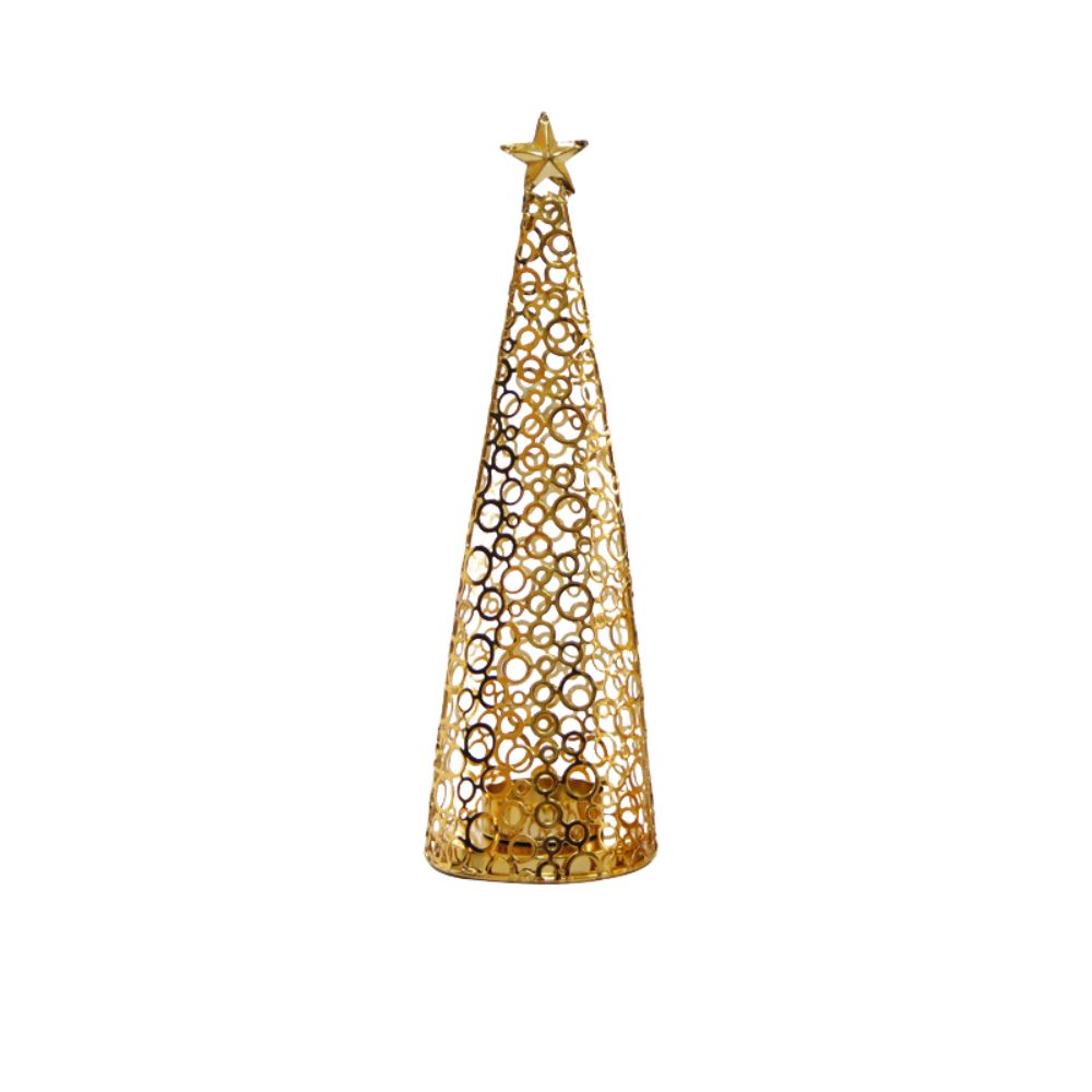 Metal Christmas Tree Candle Holder for Festive Holiday Decorations