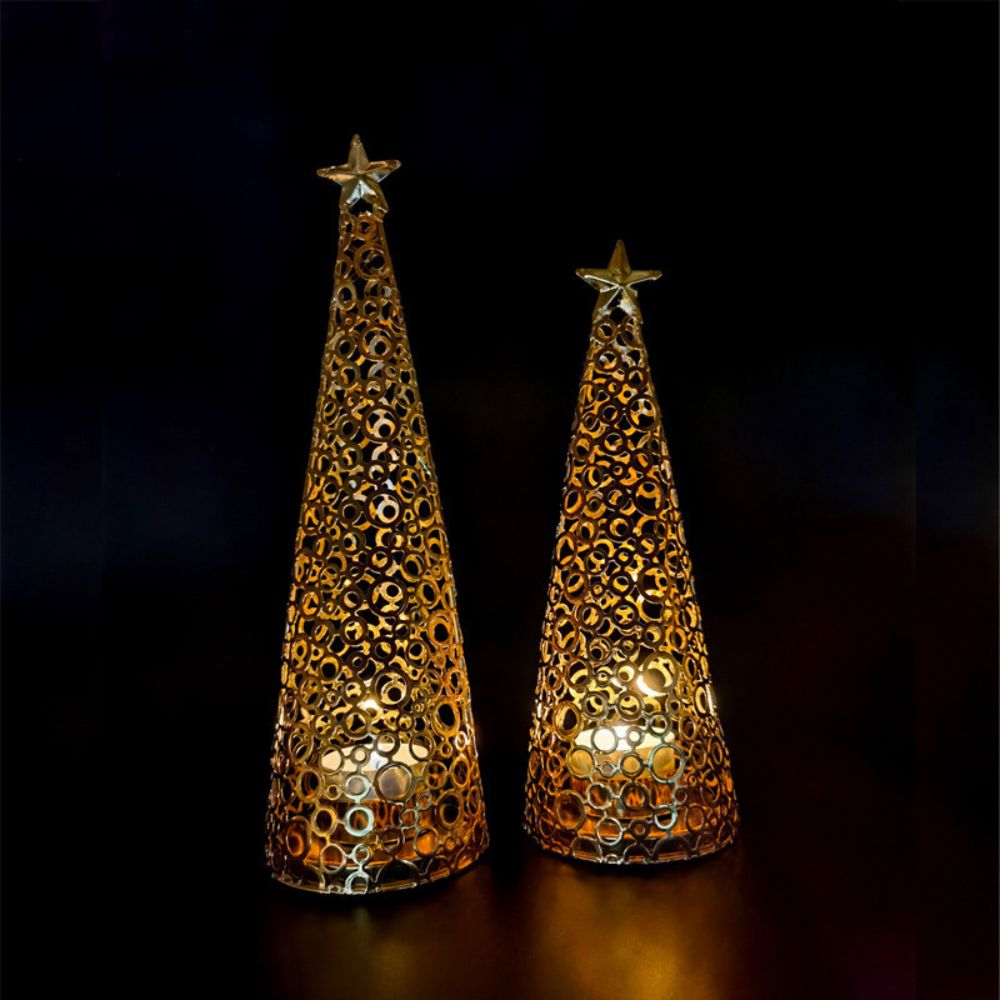 Metal Christmas Tree Candle Holder for Festive Holiday Decorations