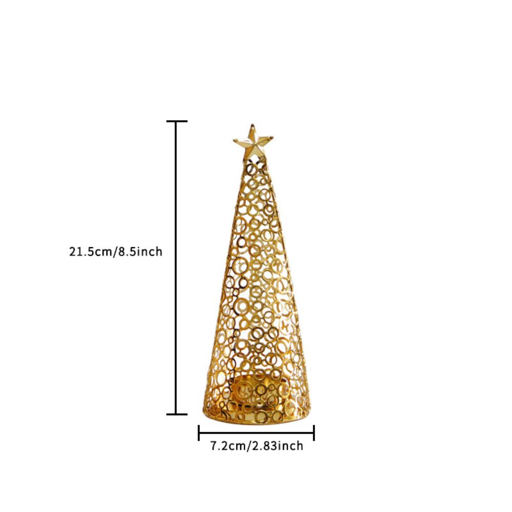 Metal Christmas Tree Candle Holder for Festive Holiday Decorations