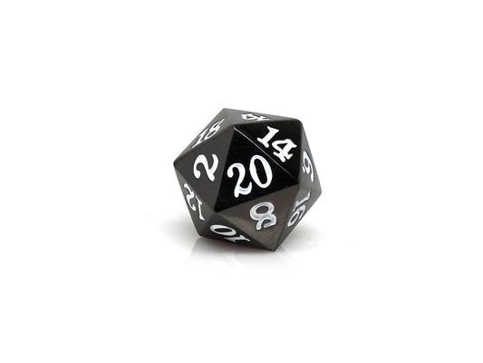 Gun Metal D20 - Signature Font - White Font - 
