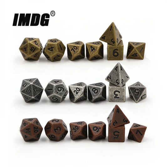 Metal Dice Set 7pcs/set Mini RPG Game Dice Different Small Digital Polyhedron Cubes