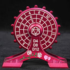 Metal DND Dice Spinner: Rose Love Ferris Wheel Spinning Dice