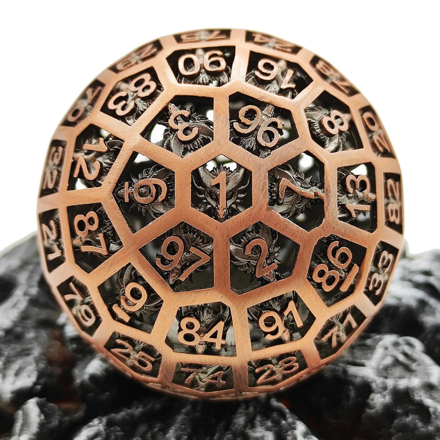 Metal Hollow D100 DND Dice Set 100 Side Polyhedral Dungeons and Dragons D&D RPG Role Play D and D Table Board Games  Accessories