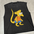Dear Rat Boy' Vintage Black Cut-Off T-Shirt