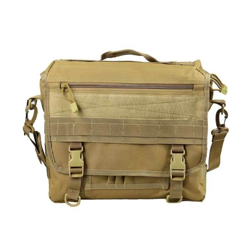 Military Oxford Messenger Bag - Beige