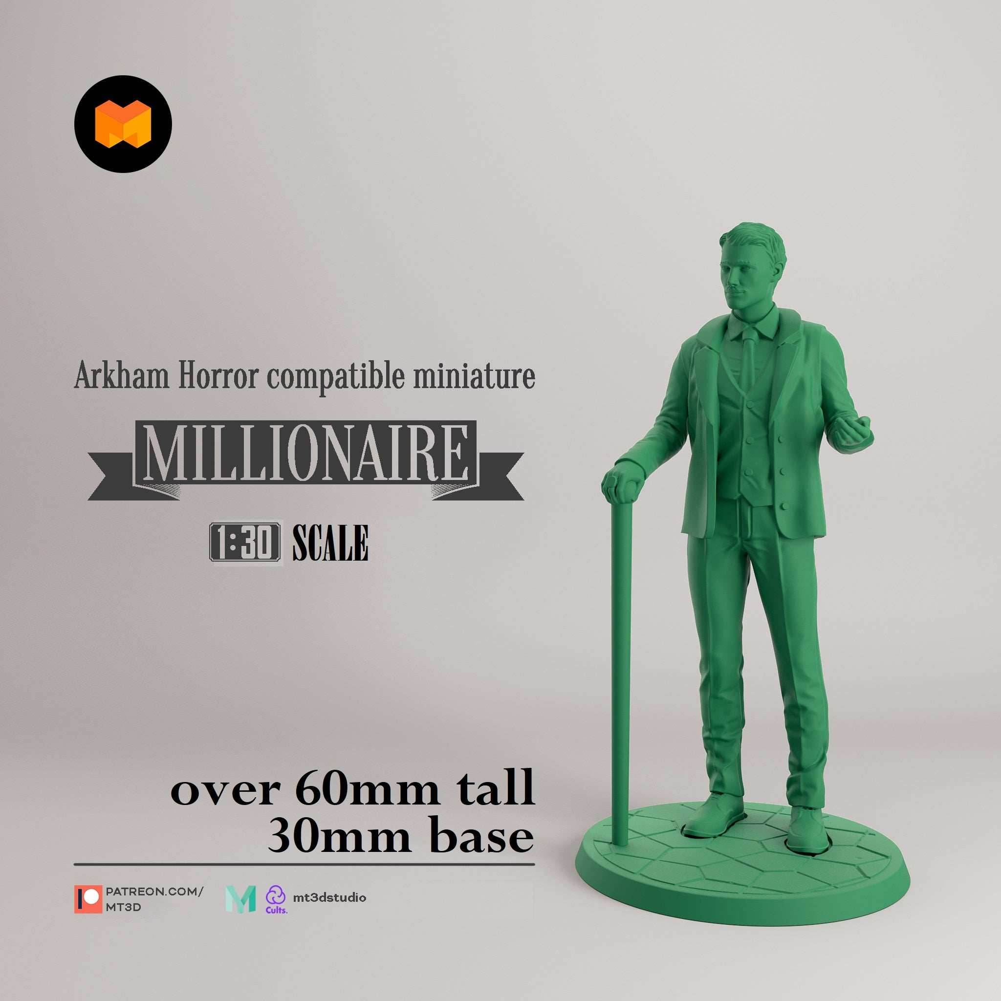Arkham Compatible Investigator: The Millionaire (Preston Fairmont) - 