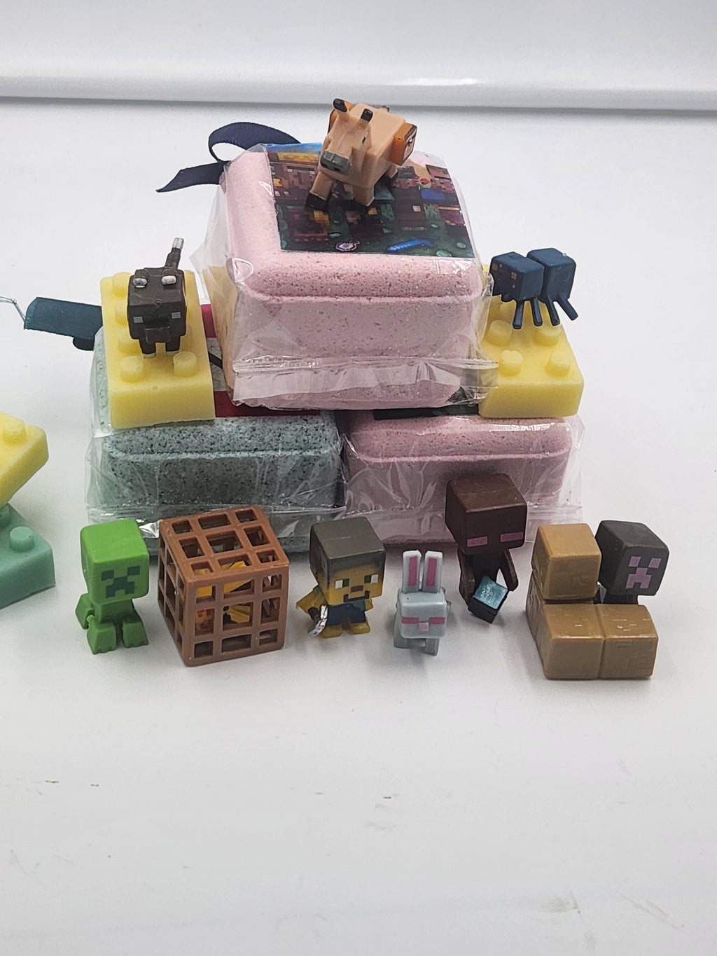 Bath Bombs for Kids with MineCrafter Toys Inside - BANG - BOOM - TNT - MADE in US, Natural Ingredients (12 Count) Pack of 1