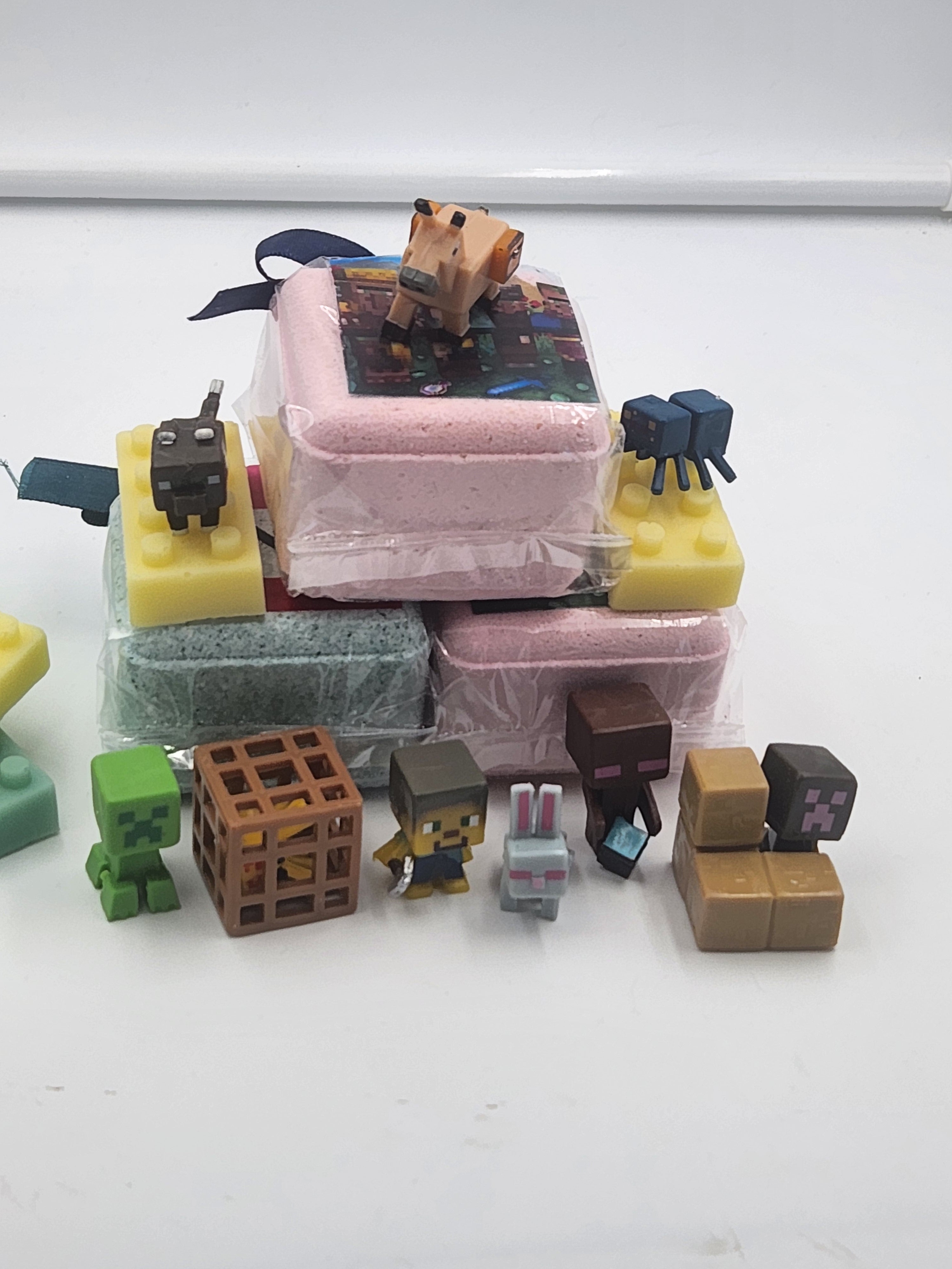 Bath Bombs for Kids with MineCrafter Toys Inside - BANG - BOOM - TNT - MADE in US, Natural Ingredients (12 Count) Pack of 1