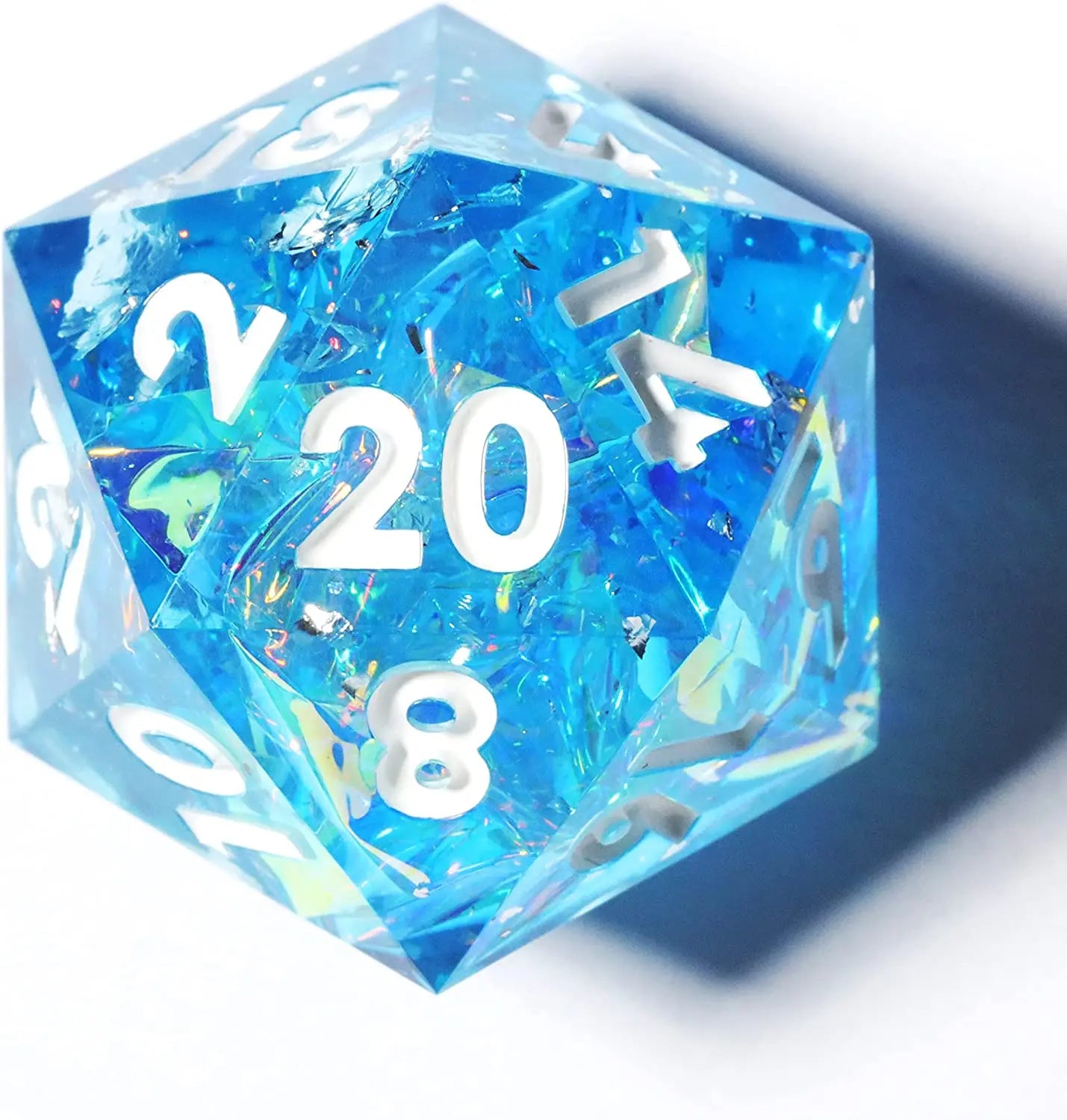 MINI PLANET Polyhedral Resin D20 Dice With Sharp Edges D&D 20 Sided Dice For RPG Table Board Games Handcrafted D20 Dice