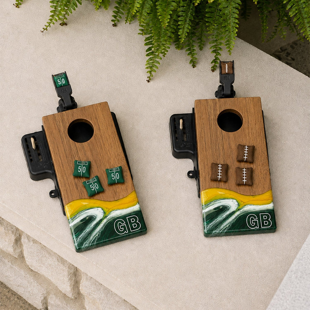 Mini Tabletop Resin & Wood Cornhole Set | Gameday Collection