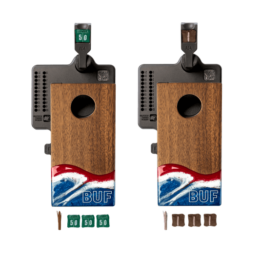 Mini Tabletop Resin & Wood Cornhole Set | Gameday Collection