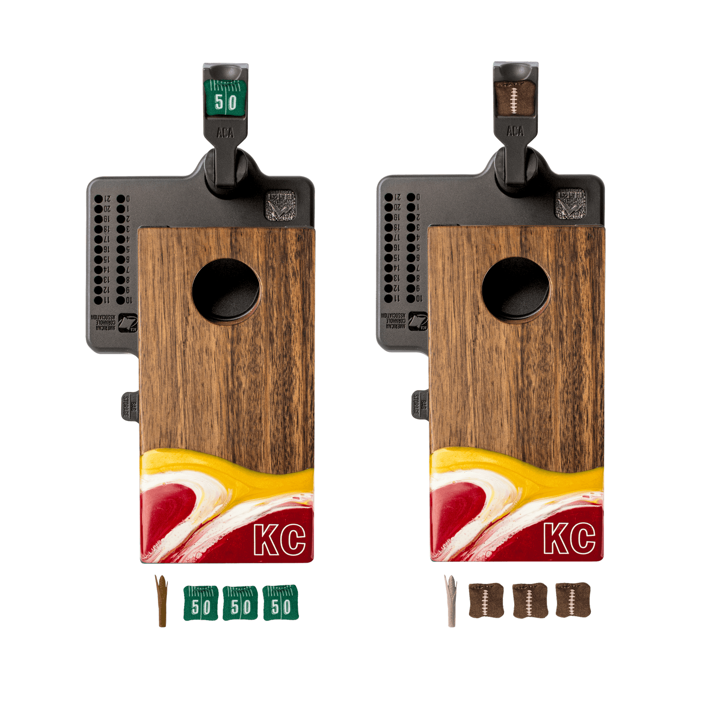 Mini Tabletop Resin & Wood Cornhole Set | Gameday Collection