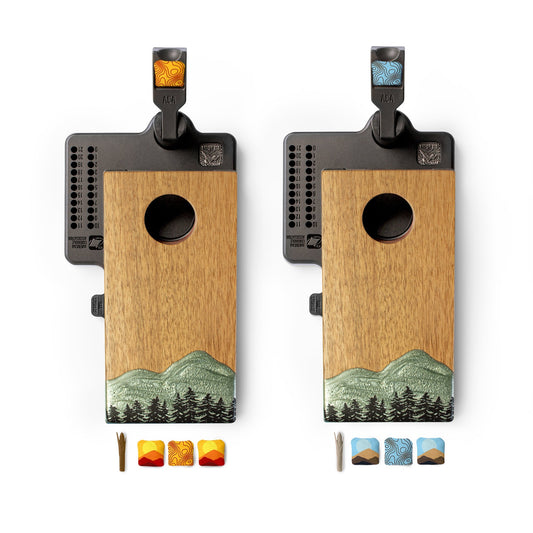 Mini Tabletop Resin & Wood Cornhole Set | Mountain Collection