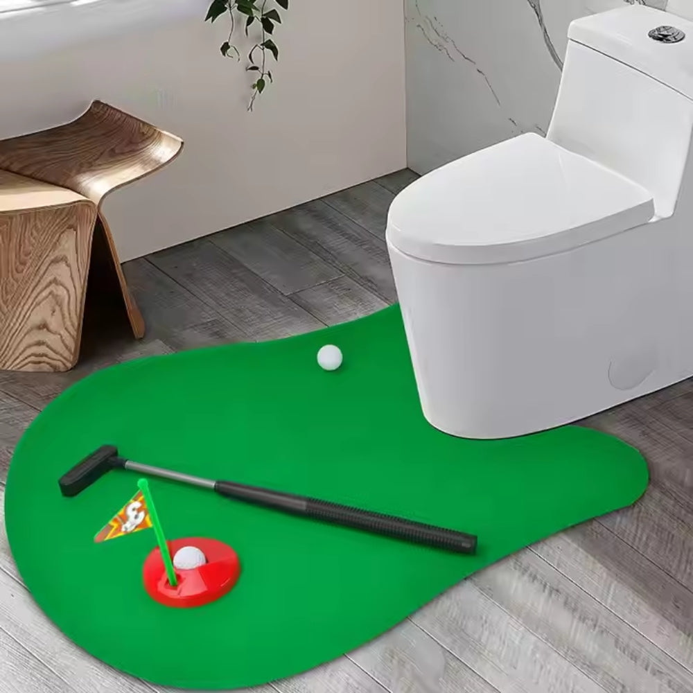 Mini Toilet Golf Toy Set Toilet Time Golf Game  Set Golf Training