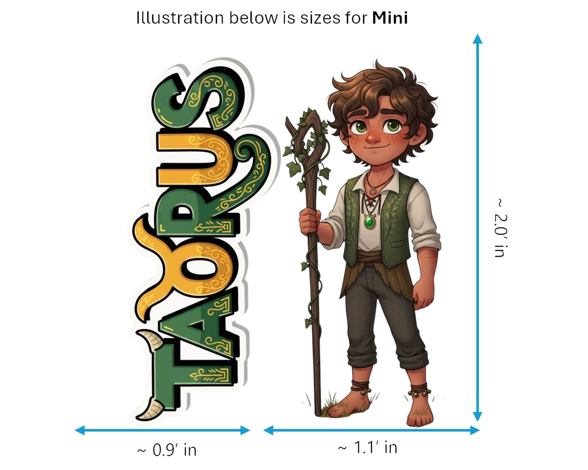 Taurus Sticker and Magnet - the Earthly Steward Horoskins™ – Zodiac Earth Sign | Waterproof & UV-Proof - Sticker / Mini